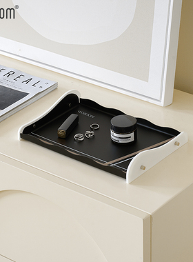 WOZOOM屋准入户玄关摆件酒柜装饰品轻奢进门桌面收纳架客厅小托盘