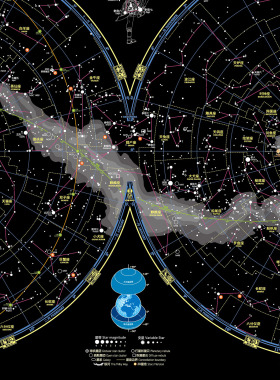 星座星空天文大成挂图