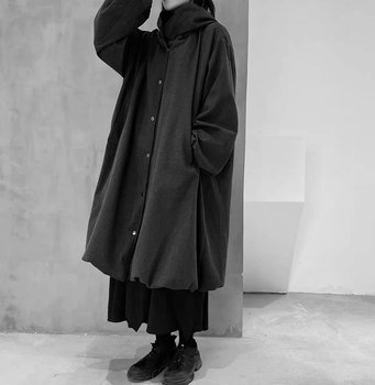 GARBASTES Yamamoto Yohji dark style original design warm hooded coat loose windbreaker ສໍາລັບຜູ້ຊາຍແລະແມ່ຍິງ