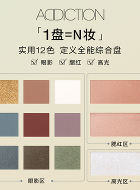 【双11加购】ADDICTION风尚假日云石秘境腮红眼影限定修容彩妆