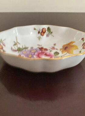 Royal Crown Derby 皇家皇冠德比 1982年生日礼品小碟 花卉首饰碟