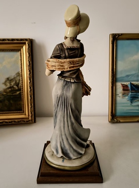 卡波迪蒙特 Capodimonte 欧美复古美女冷瓷雕塑摆件 孤品艺术收藏