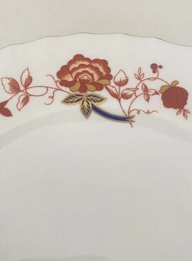 Royal Crown Derby 皇家皇冠德比 Bail 红牡丹甜品碟 伊万里大盘