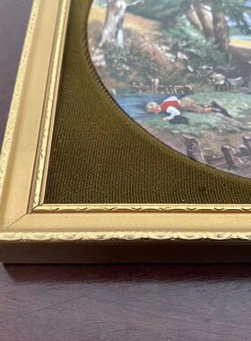 Genuine Staffordshire 1971年复古风景瓷板画 稀有收藏瓷片赏画