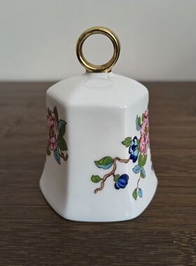 AYNSLEY 安兹丽 英国骨瓷中古收藏 花鸟 Pembroke 描金铃铛 餐铃