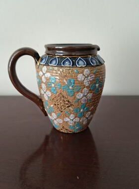 Royal Doulton 皇家道尔顿 手绘古董瓷壶摆件 收藏手工老瓷器奶杯