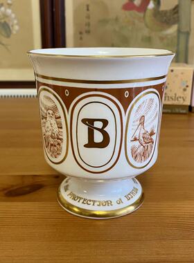 COALPORT 科尔波特 RSPB皇家鸟类保护协会 限量收藏 描金花瓶瓷杯