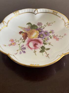 Royal Crown Derby 皇家皇冠德比 1979年中古描金五瓣花碟 首饰盘