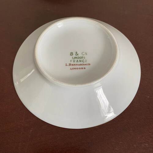 Limoges 利摩日法国 Bernardaud 柏图古董描金装饰盘 伊万里瓷碟 - 图2