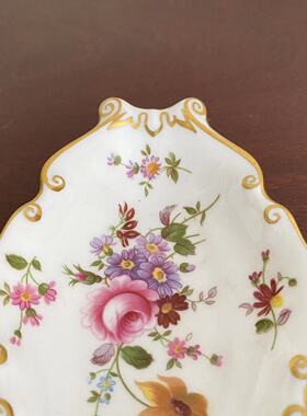 Royal Crown Derby 皇家皇冠德比 1979年 花束描金首饰盘 项链碟