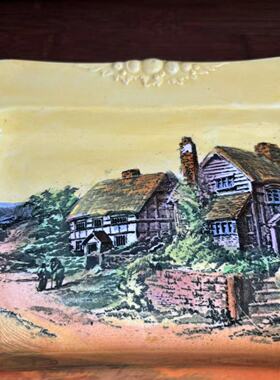 Royal Doulton 皇家道尔顿 1902-1922年产古董英国风景画收藏瓷盘