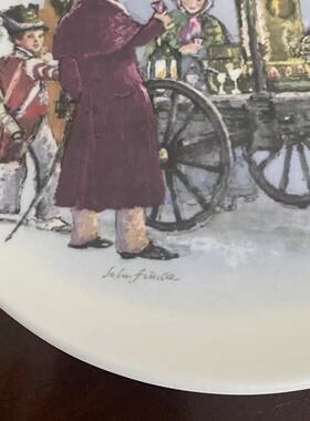 Wedgwood 韦奇伍德 1986年生日礼品碟 英国街头景观限量收藏瓷盘