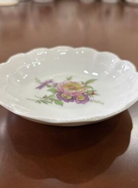 AK Kaiser 凯撒 德国中古手绘花卉纹饰瓷盘 装饰瓷器收藏摆件小碟