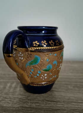 Royal Doulton 皇家道尔顿 20年代古董收藏兰贝斯稀有陶器 瓷奶壶