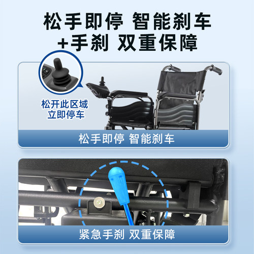 九圆电动轮椅智能全自动轻便折叠小型老年残疾人旅游专用代步车 - 图1
