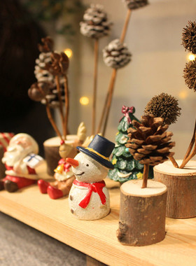 北欧ins原木风松果diy幼儿园手工