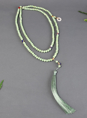 新中式百搭古风绿色斜挎链璎珞