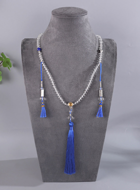 新中式仿水晶佛珠手链高颜值小众设计精致手链手持古风国风饰品