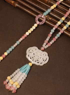 明制复古背云流苏百搭璎珞汉服