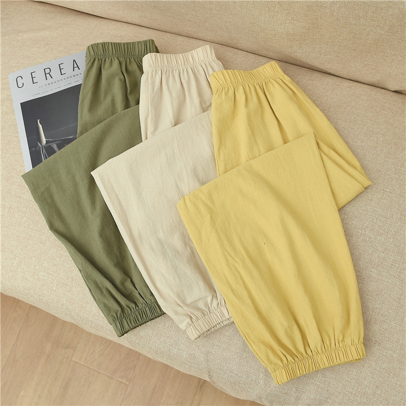 棉麻九分灯笼裤女夏季薄款显瘦哈伦运动裤小脚束脚宽松休闲萝卜裤,淘宝优惠券,粉丝福利购,淘宝优惠卷
