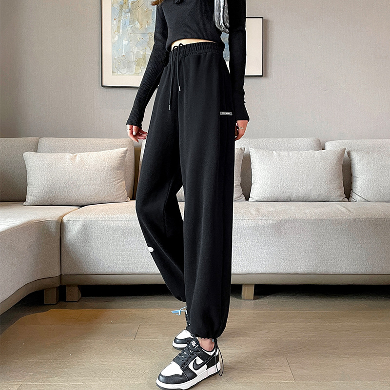 Forever 21 秋款高腰裤运动小个子阔腿裤新款休闲束脚卫裤女装_淘宝内购会_女装/女士精品-第5张图片-提都小院