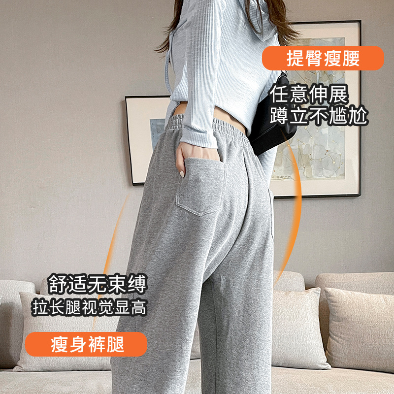 Forever 21 秋款高腰裤运动小个子阔腿裤新款休闲束脚卫裤女装_淘宝内购会_女装/女士精品