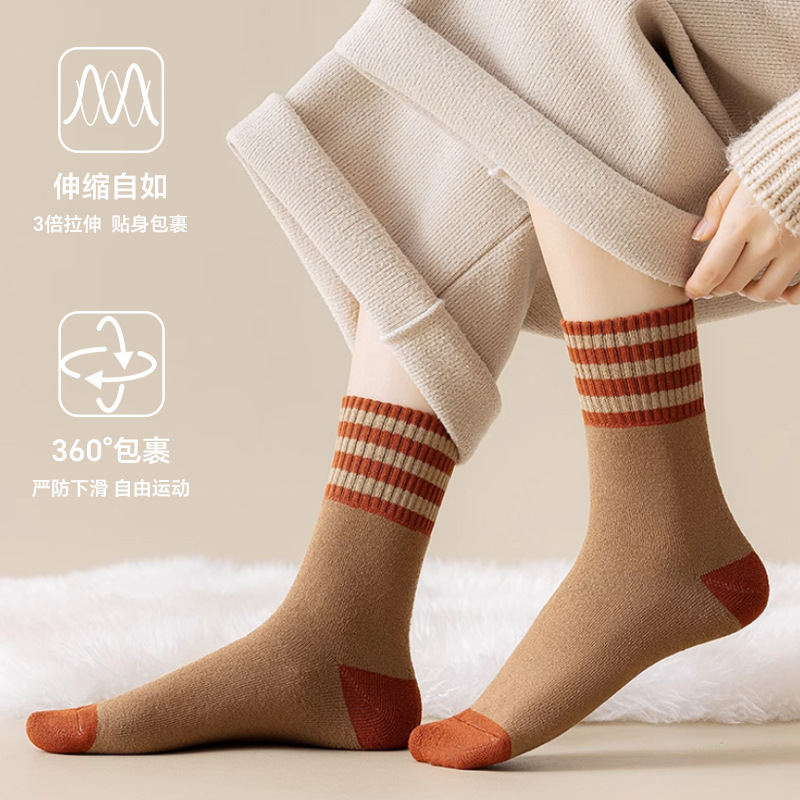 雅鹿毛圈袜女秋冬加绒加厚中筒袜日系保暖毛巾袜保暖长袜潮袜子女_淘宝内购会_女士内衣/男士内衣/家居服