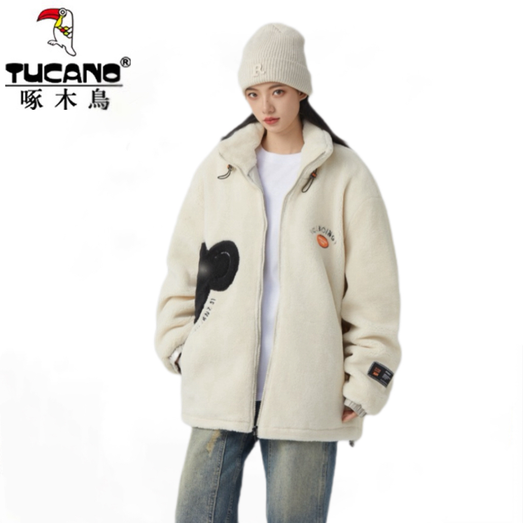 啄木鸟TUCANO羊羔绒夹棉服加厚个性百搭时尚重磅棉服情侣男女外套_淘宝内购会_男装
