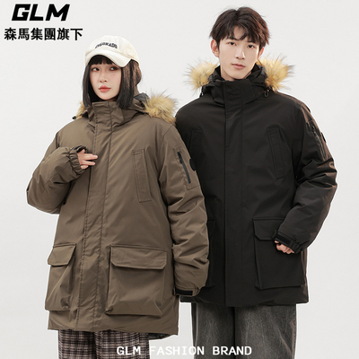 森马集团GLM情侣款秋冬季时尚潮流棉衣防寒保暖连帽外套6