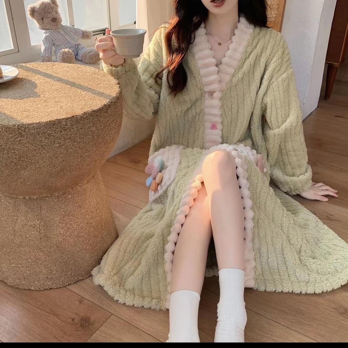 唐狮集团DESSO秋冬睡衣舒适清新可爱保暖家居服可外穿家居服_淘宝内购会_-第3张图片-提都小院