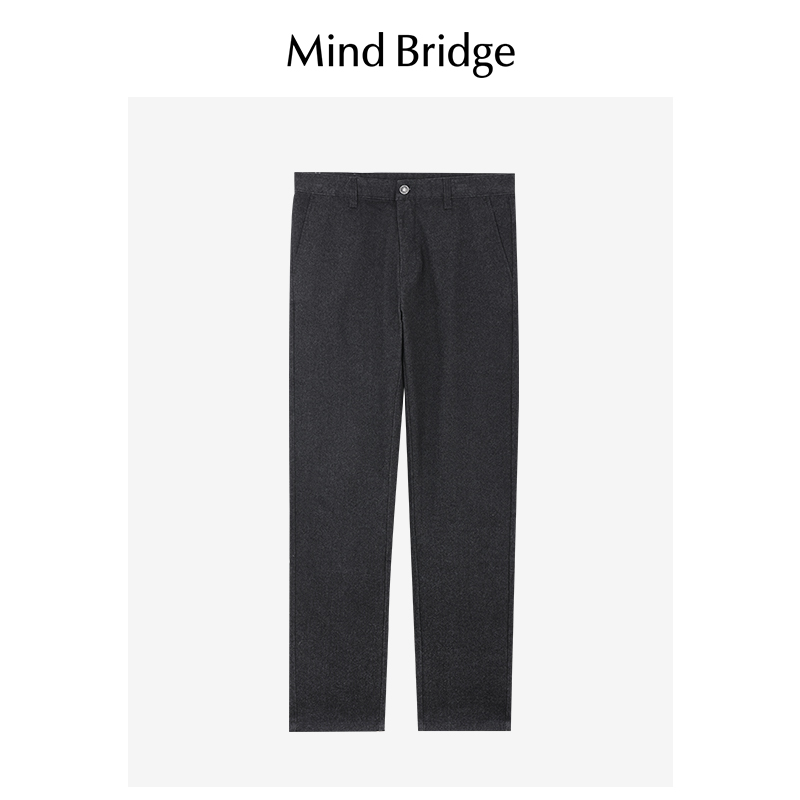 MB MindBridge春季男士美式复古丹宁牛仔裤新款纯色直筒长裤潮流 - 图3