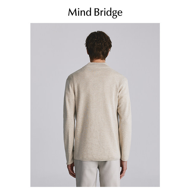 Mindbridge Baijia Good 2024 new Xiaoli neck sweater spring sweater men's business cardigan jacket