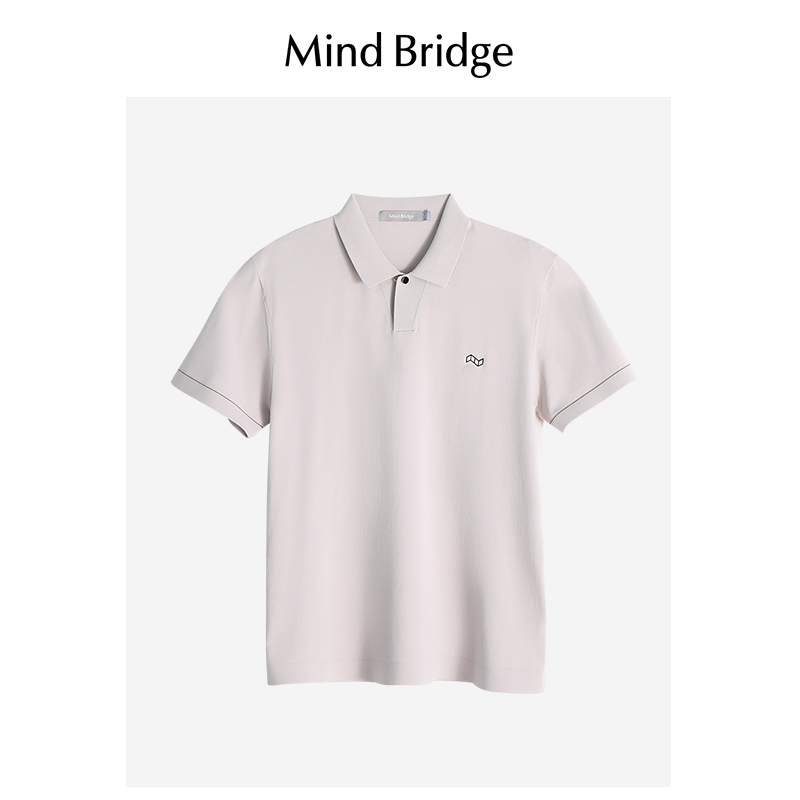 Mind Bridge2024新款宽松Polo衫男韩版商务半袖夏季翻领短袖M0391 - 图2