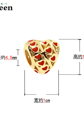 钢丝绳手链爱心配饰散珠包邮