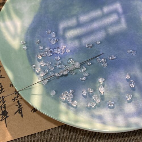 天然A级白水晶3*5mm有孔碎石手工diy串珠手链项链饰品配件材料S83 - 图3