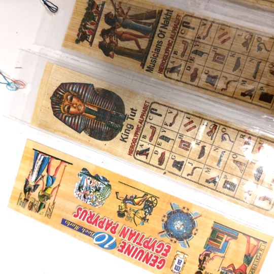In stock, Egyptian bookmarks, printed papyrus paintings, a set of 10 sheets, direct purchase from Egypt, large bookmarks