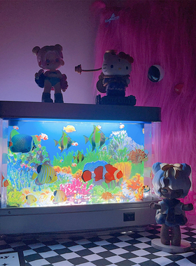 亚比古早LED迷你水族馆
