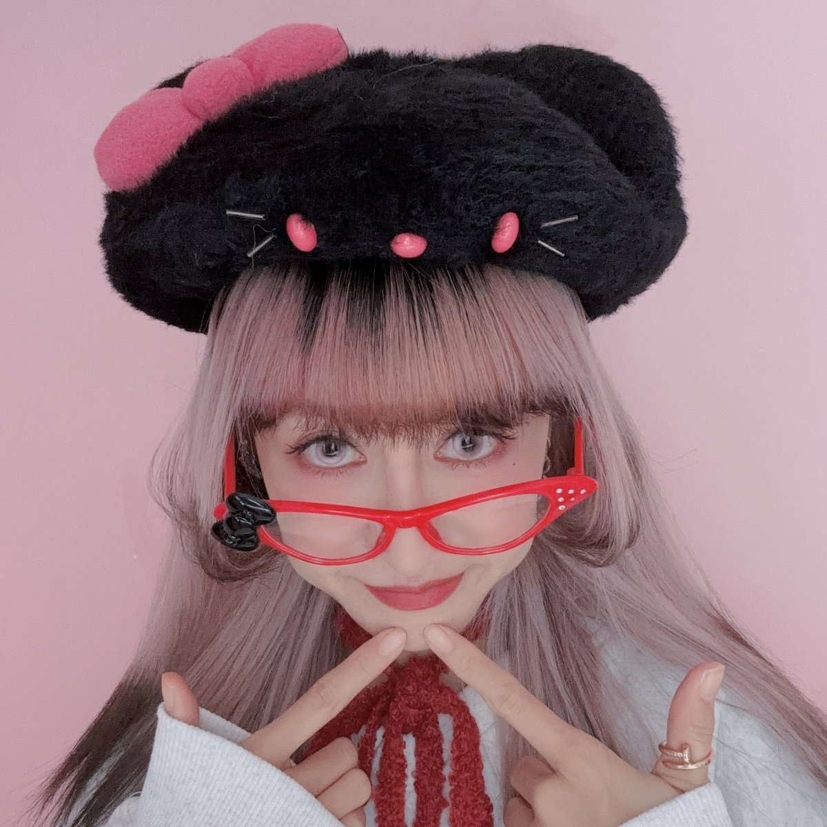 特价 日系猫咪耳朵蝴蝶结原宿Y2K女可爱软妹画家秋冬显脸小贝雷帽,淘宝优惠券,粉丝福利购,淘宝优惠卷