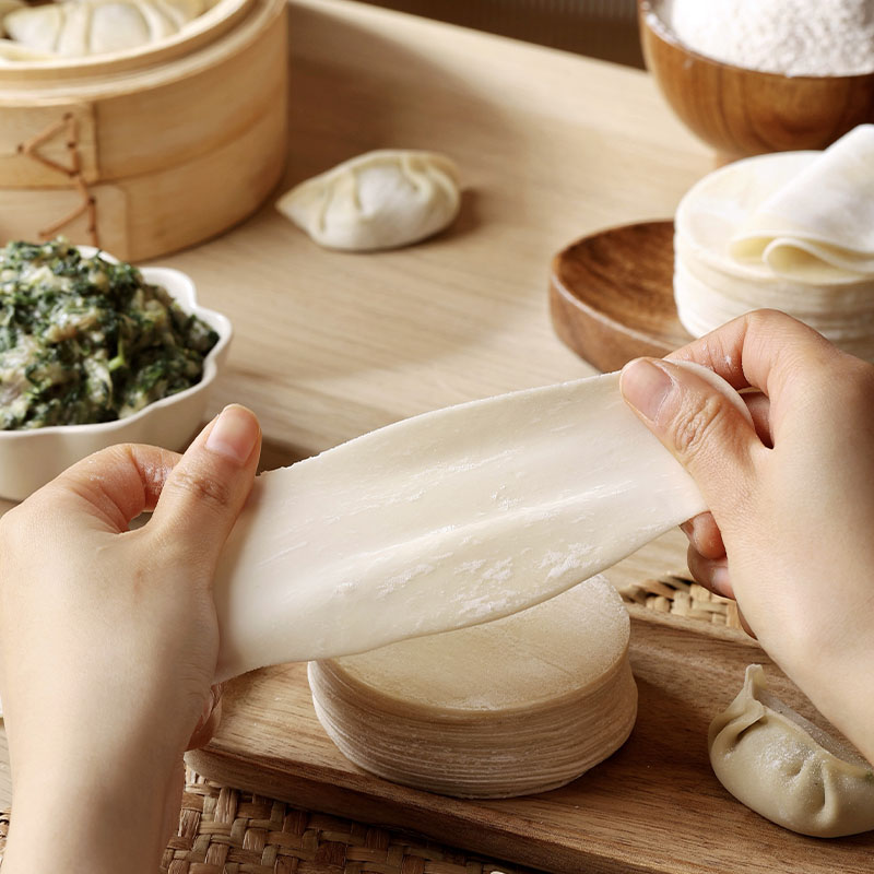 自制水饺饺子皮半成品家用馄饨新煎蒸东北白面超薄商鲜手工抄手包 - 图0