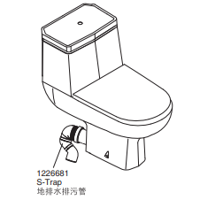 适用科勒TOTO墙排马桶坐便器排污配件墙排改地排管下水移位器密封