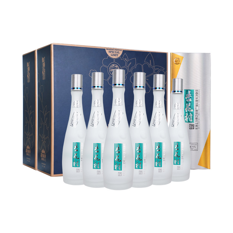 【限量礼盒】53度杏花村酒鲲鹏有志475ml*6