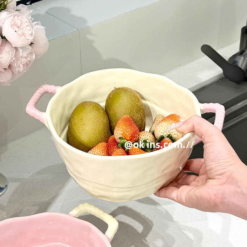 泡面碗带手柄陶瓷双耳汤碗大号家用麻辣烫碗吃螺蛳粉碗沙拉水果碗,淘宝优惠券,粉丝福利购,淘宝优惠卷