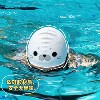 Cute silicone long hair non-restrictive swimming cap
