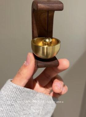 胡桃木磁吸门铃风铃铛