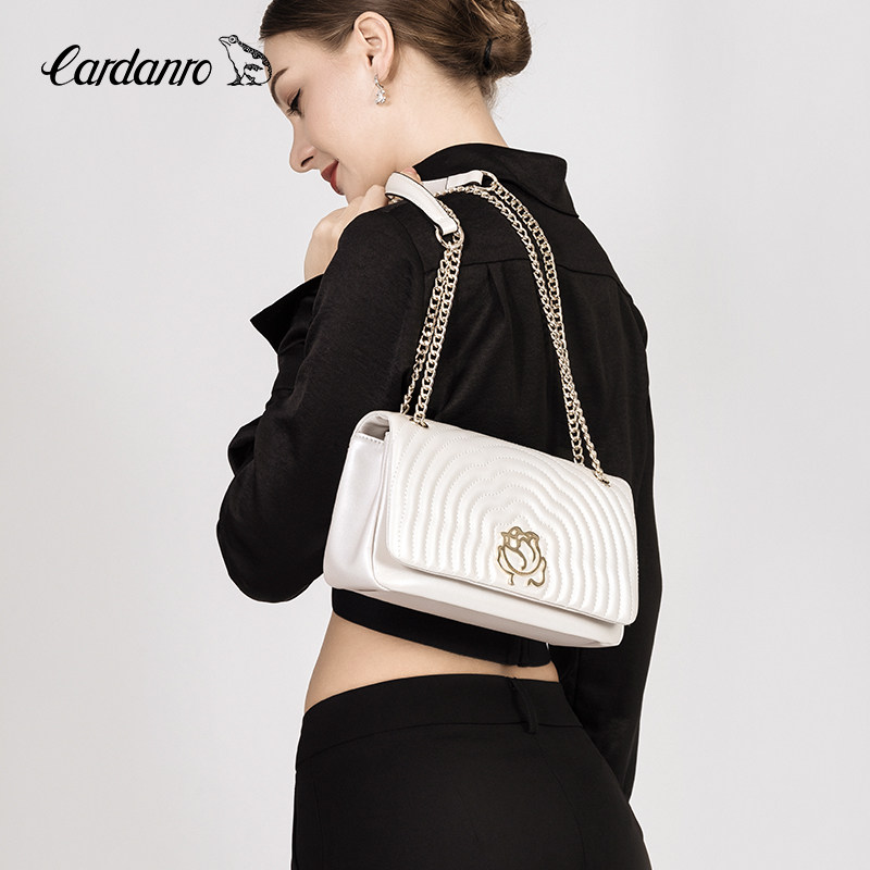 卡丹路小众设计女2020新款牛皮包包 卡丹路广州女士包袋