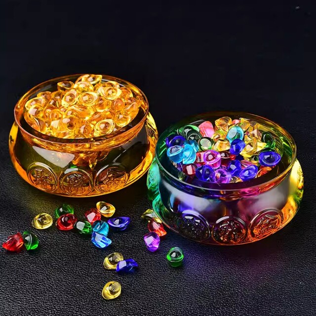 Colored citrine ingots, colored glaze, colorful small ingots