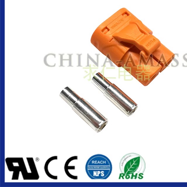 LCB30-M+F 二芯公母对插头用在充电器锂电池控制器电机内接冷压式 - 图1