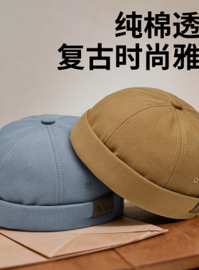 路瓦地主帽休闲男春秋棉时尚雅痞
