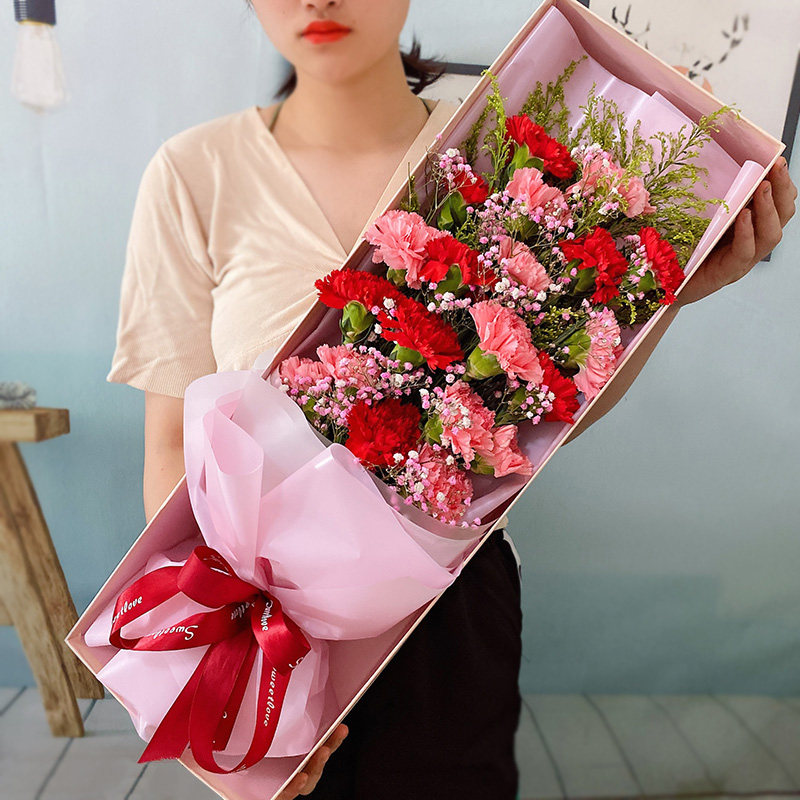 母亲节花束康乃馨鲜花礼盒全国同城速递配送妈妈爱人生日礼物送花