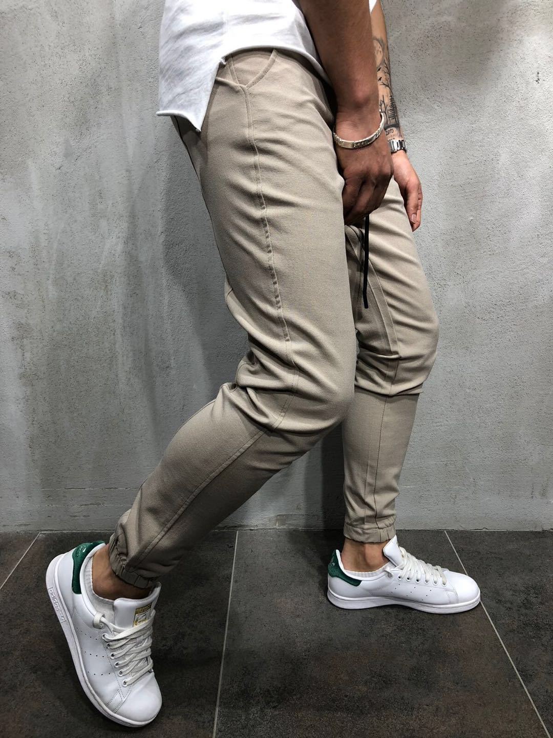 长裤男Men casual stretch pant youth sport pants man trousers-图1